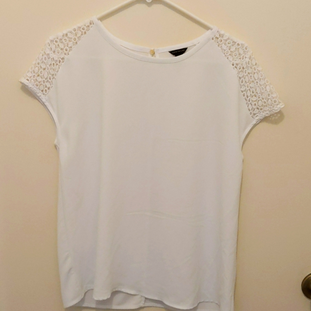 Lace shoulder top